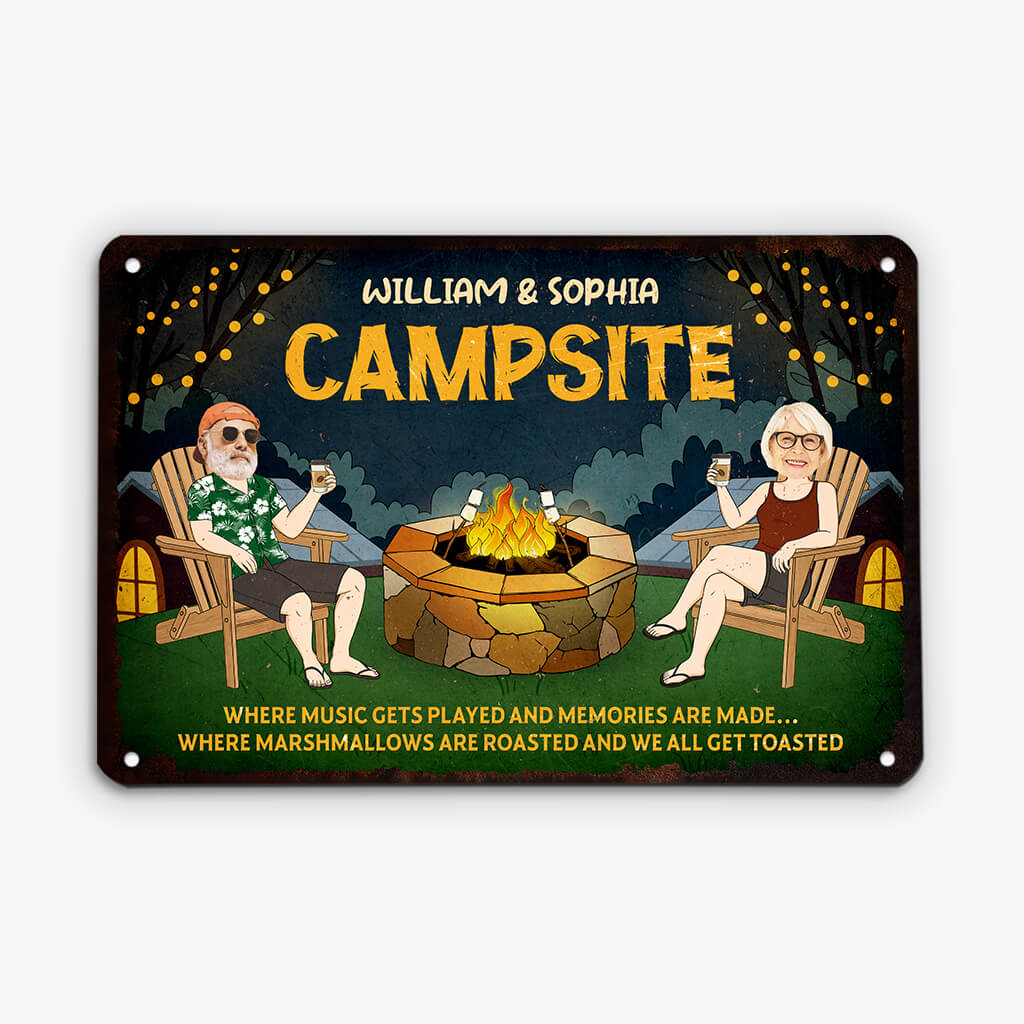 2665EUK2 fire pit funny custom design metal signs for couple