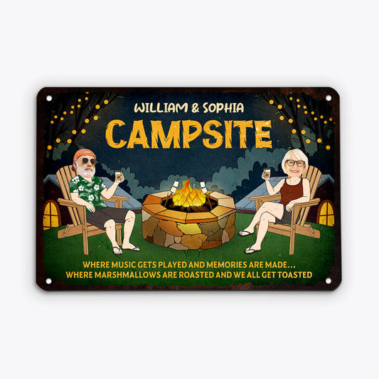 2665EUK2 fire pit funny custom design metal signs for couple