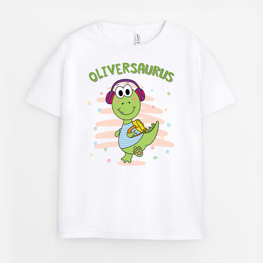 2676AUK1 kidsaurus personalised childrens tshirts