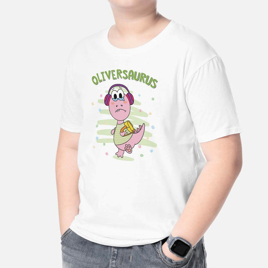 2676AUK2 kidsaurus personalised childrens tshirts