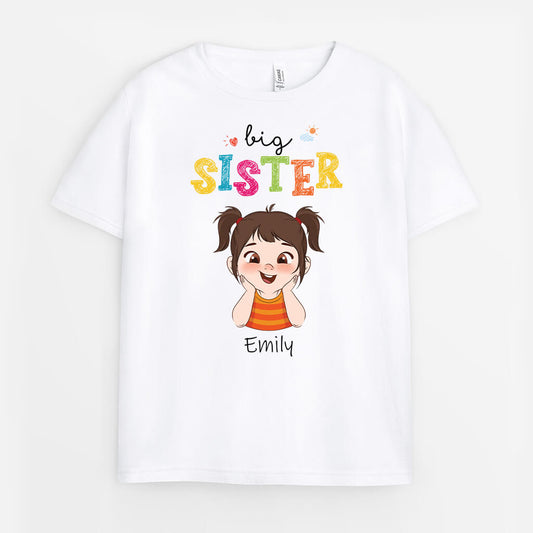 2704AUK1 big sister personalised childrens t shirts uk