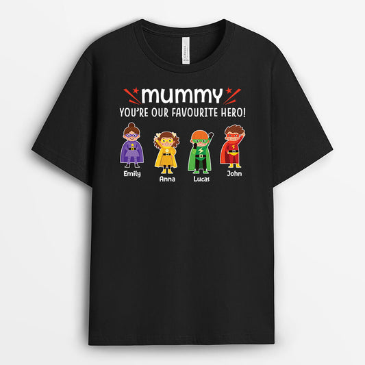 2718AUK1 mummy grandma youre our favourite hero personalised t shirt for women