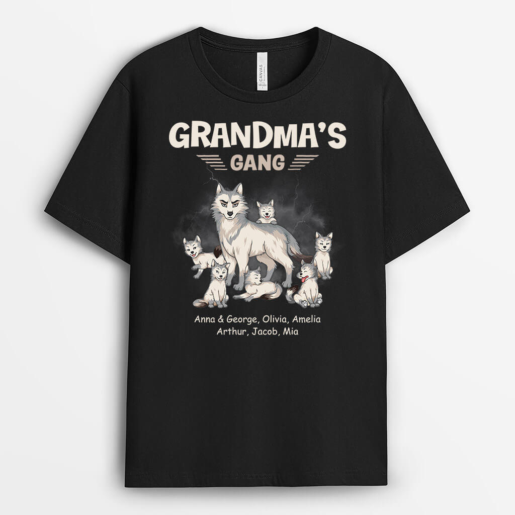 2731AUK2 grandmas gang wolves personalised t shirts for women
