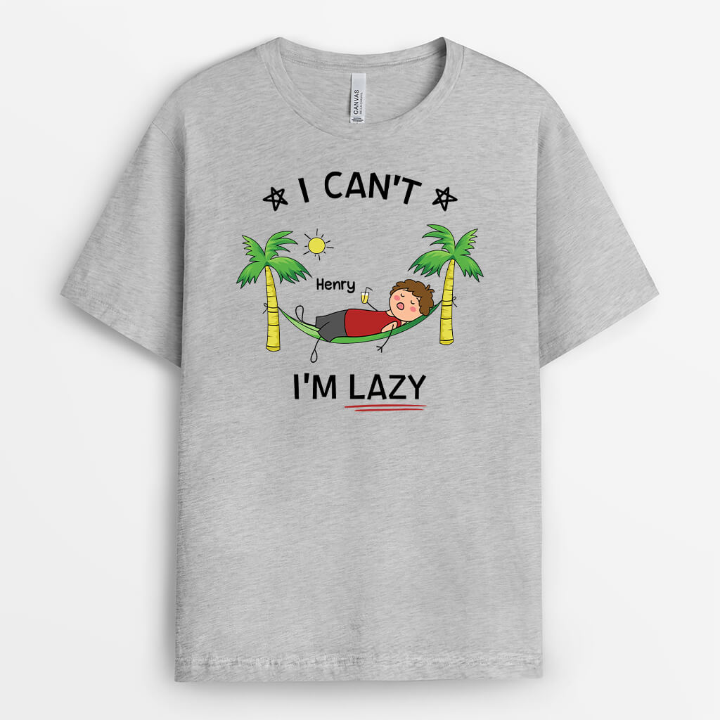 2737AUK2 i cant im lazy custom t shirt uk for women