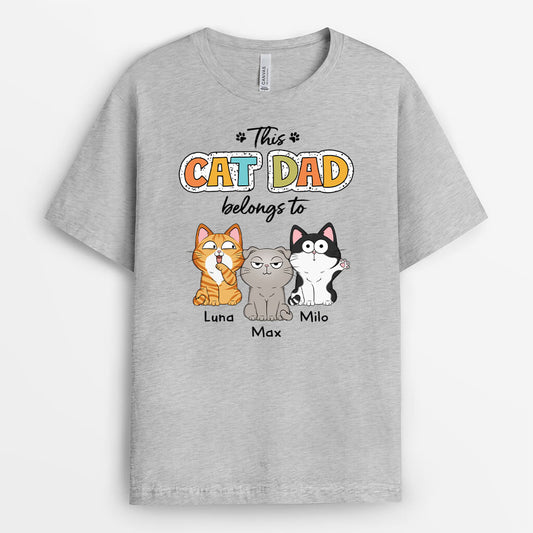 2755AUK2 this cat mum cat dad belongs to cute cat themed shirts
