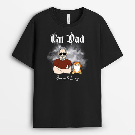 2758AUK1 cat dad lighting custom cat tee shirts