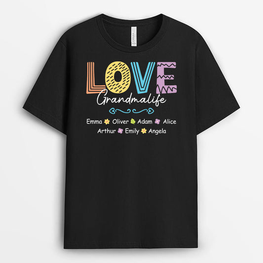2770AUK1 love grandma life custom made t shirts for women