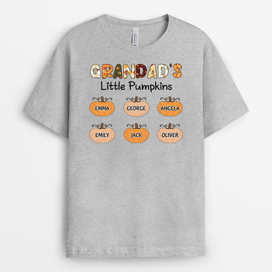 2772AUK1 daddys little pumpkin t shirt personalised autumn gifts uk