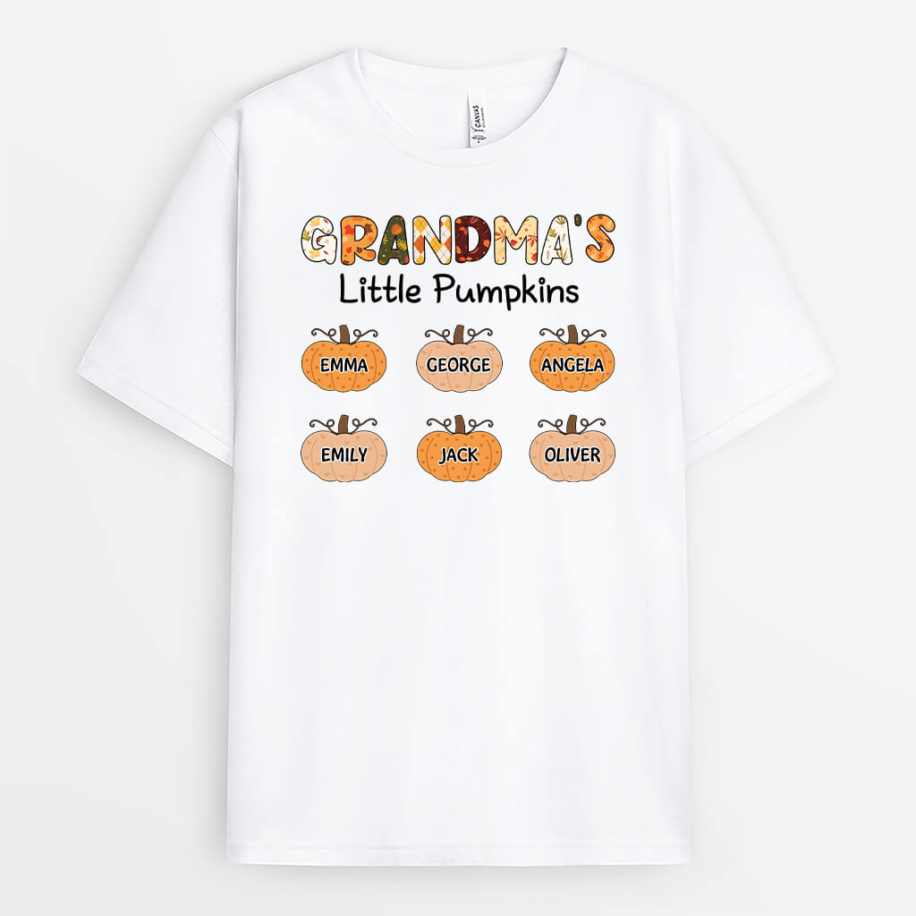 2772AUK1 mummys little pumpkin t shirt personalised autumnal gifts