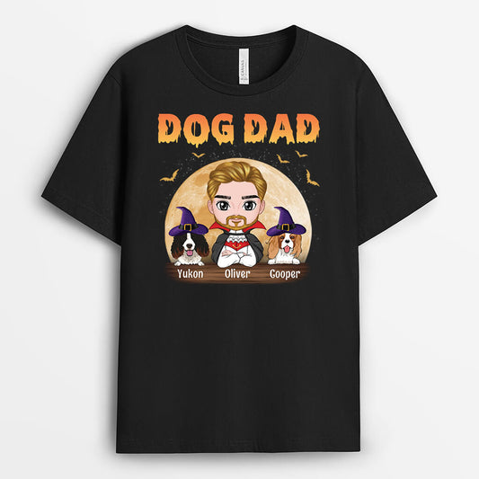 2777AUK1 halloween dog dad t shirt personalised dog inspired gifts