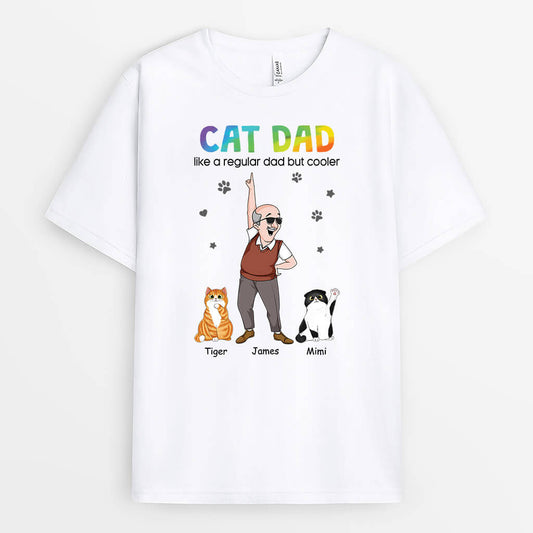 2778AUK1 like a regular dad but cooler personalised t shirts for cat dad