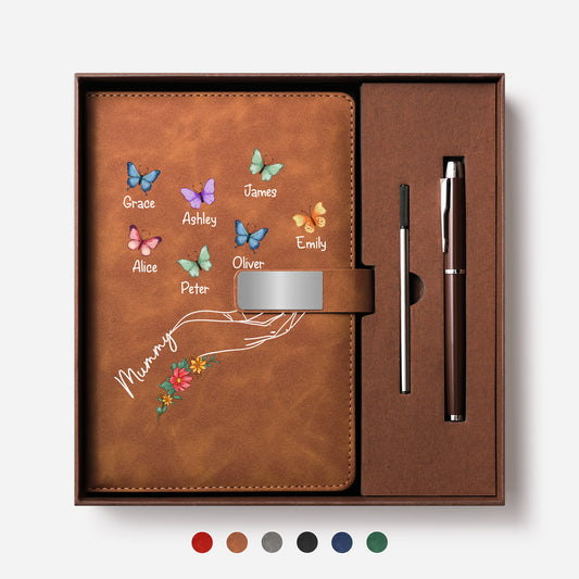 2782MUK1 personalised uv printed leather notebook set with grandkids names for grannymum 2782mocp5a_9028895a 1062 4283 9054 340827f02f42