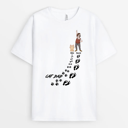 2784AUK1 cat dad cat mum t shirt custom cat related gifts