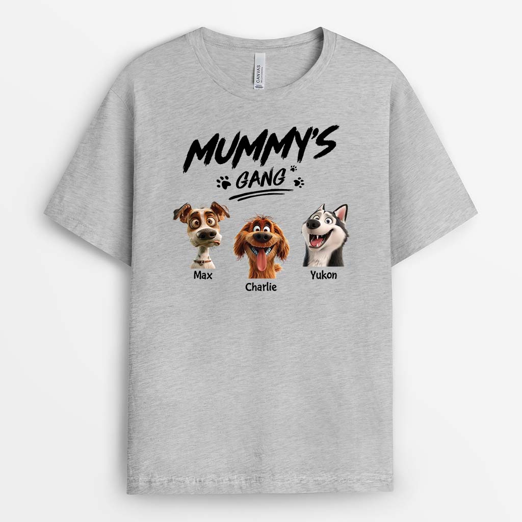 2788AUK2 daddys gang t shirt personalised dog lover gifts for him