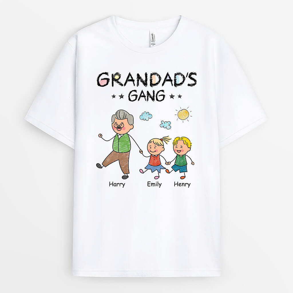 2793AUK1 grandads gang t shirt custom gifts for grandpa