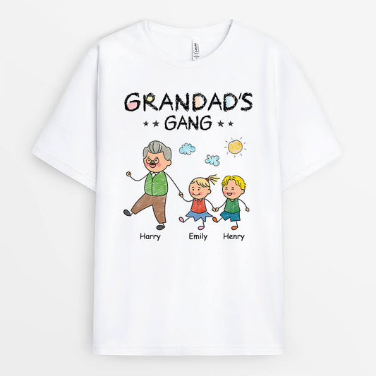 2793AUK1 grandads gang t shirt custom gifts for grandpa