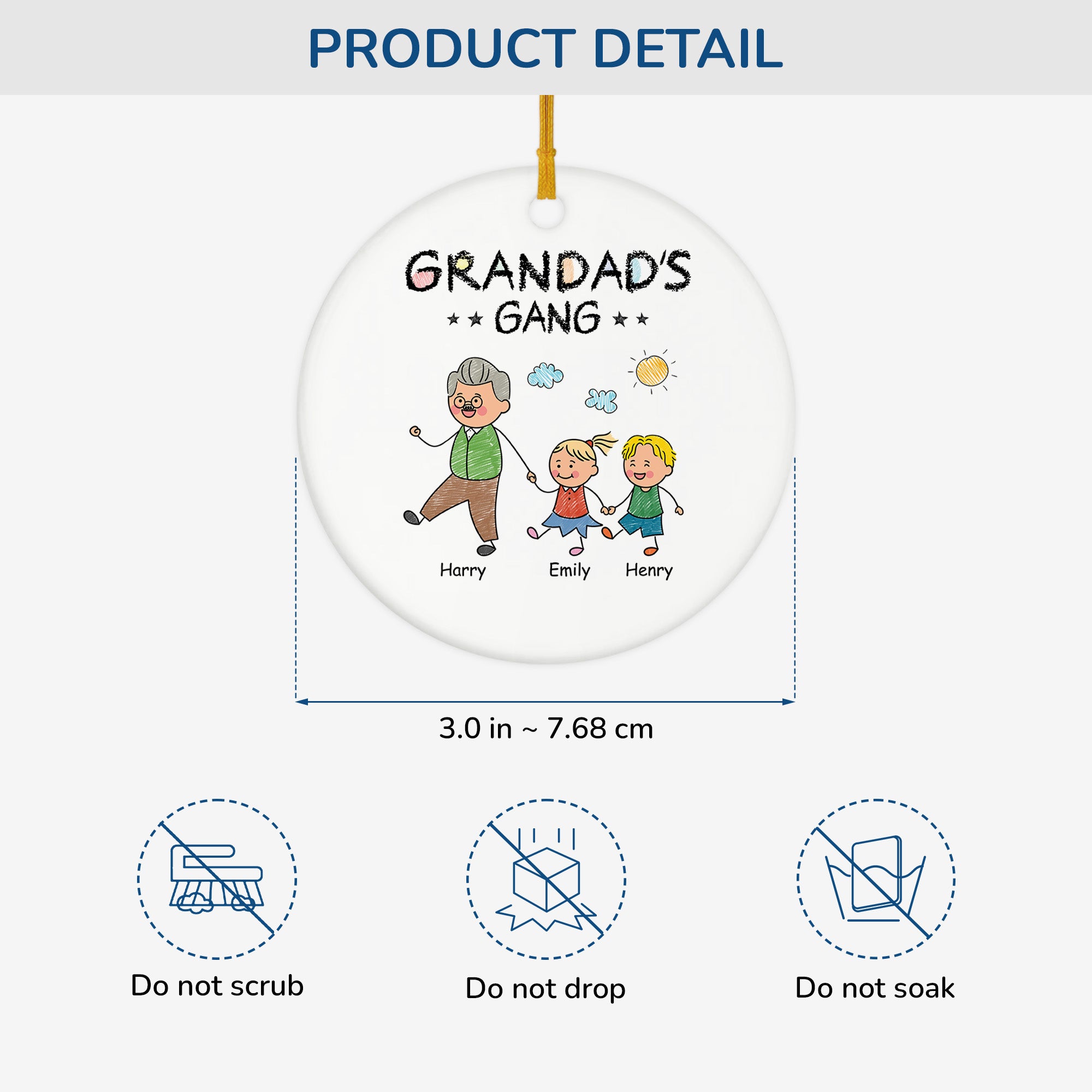 2793OUk3 personalized gifts for grandpa ceramic christmas ornaments 2793O3L8B