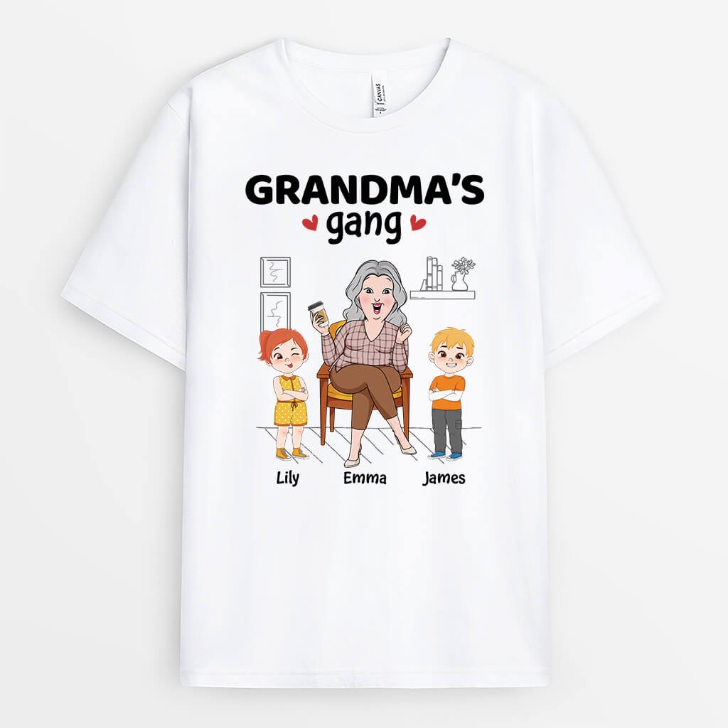 2802AUK1 grandmas gang personalised t shirts for women