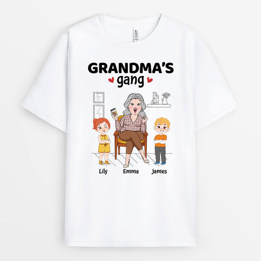 2802AUK1 grandmas gang personalised t shirts for women