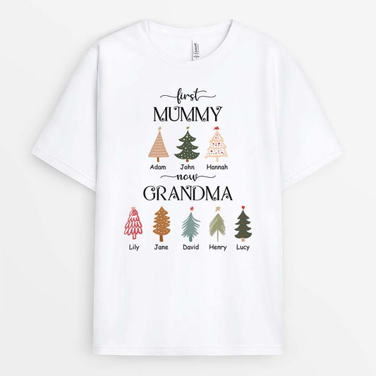 2818AUK1 first mummy now grandma custom shirt printing for grandma