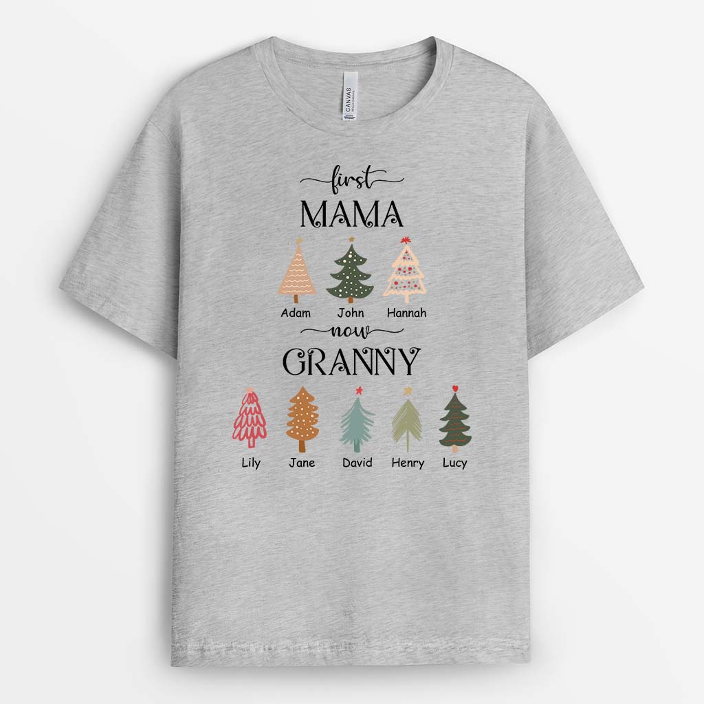2818AUK2 first mummy now grandma custom shirt printing for grandma
