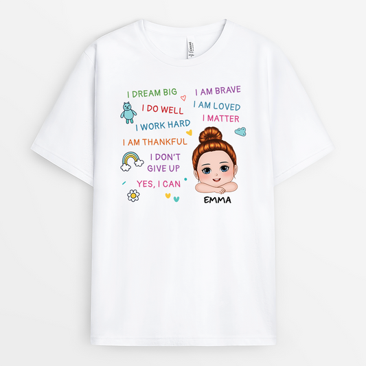 2819AUK1 i dream big personalised t shirt printing for kid
