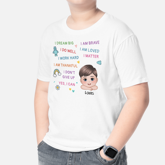 2819AUK2 i dream big personalised t shirt printing for kid