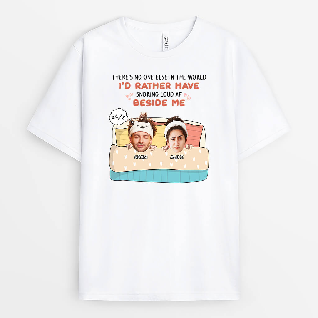 2829AUK1 theres no one else in the world t shirt personalised gifts for couples uk