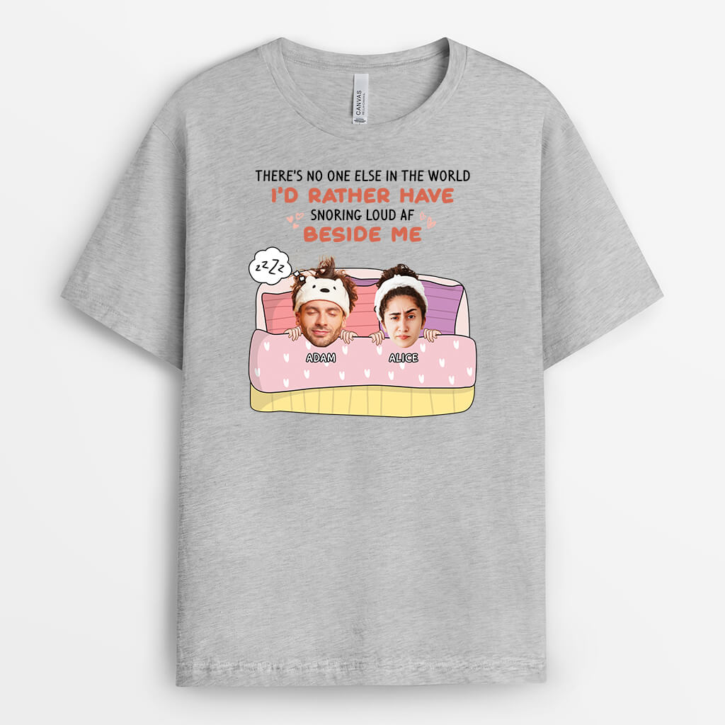 2829AUK2 theres no one else in the world t shirt personalised gifts for couples uk