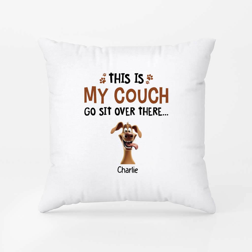 2838PUK2 this is our couch funny pillow personalised gifts for dog lovers uk