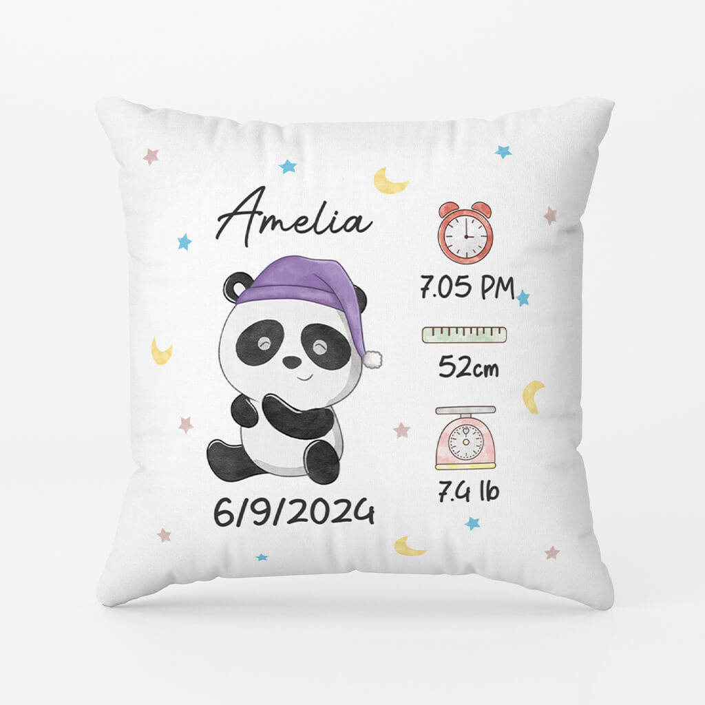 2841PUK2 baby data pillow personalised gifts for kids