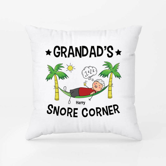 2844PUK1 daddys snore corner pillow funny personalised gifts for dad
