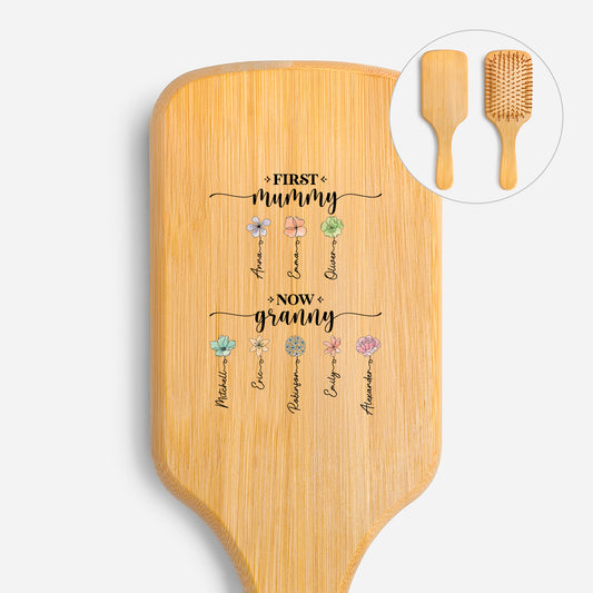2851AUK1 personalised first mum now grandma uv printed bamboo hairbrush 2851aq6p5a_8ca1cd94 9ee5 4abe 876b b142a7923d7d
