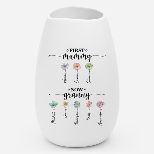 2851AUK1 personalised first mummy now granny matte ceramic vase 2851aosq5a