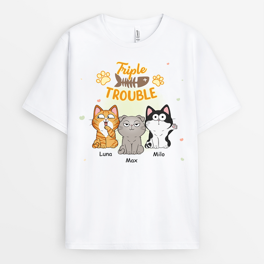 2852AUK1 personalized cat shirts for humans triple trouble cat shirt 2852A5Z8D