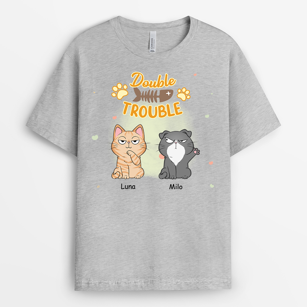 2852AUK2 personalized cat shirts for humans triple trouble cat shirt 2852A5Z8D