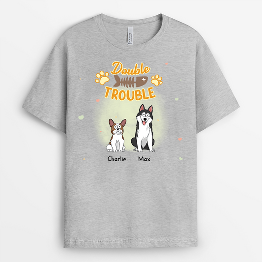 2852AUK2 personalized dog shirts for humans triple trouble dog shirt 2852A