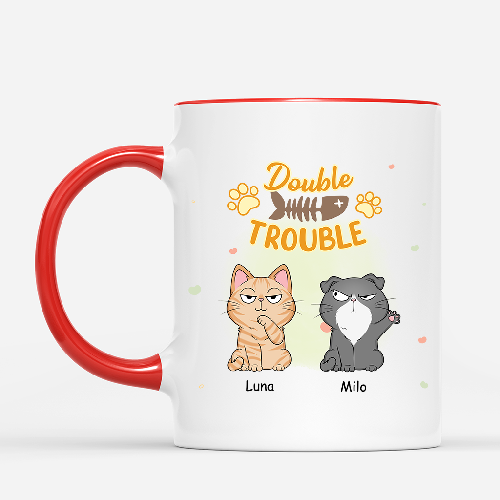 2852MUK2 personalized cat gifts for humans triple trouble cat mug 2852M5Z8D
