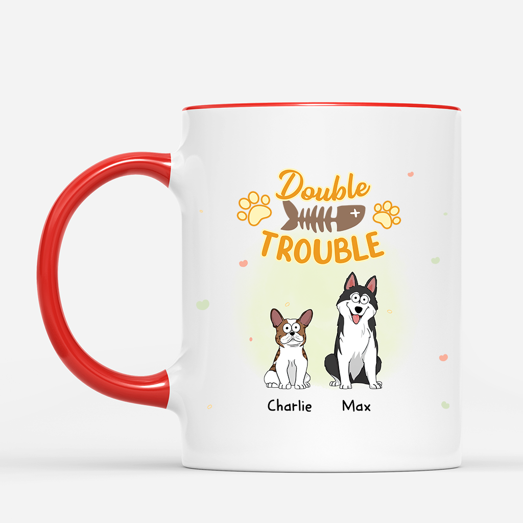 2852MUK2 personalized dog gifts for humans triple trouble dog mug 2852M5Z8C