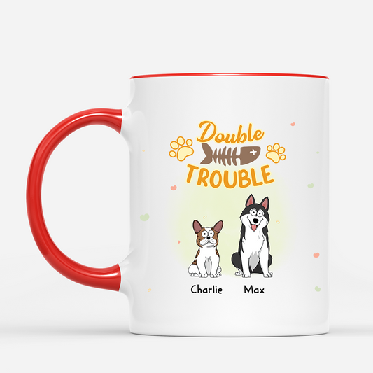 2852MUK2 personalized dog gifts for humans triple trouble dog mug 2852M5Z8C