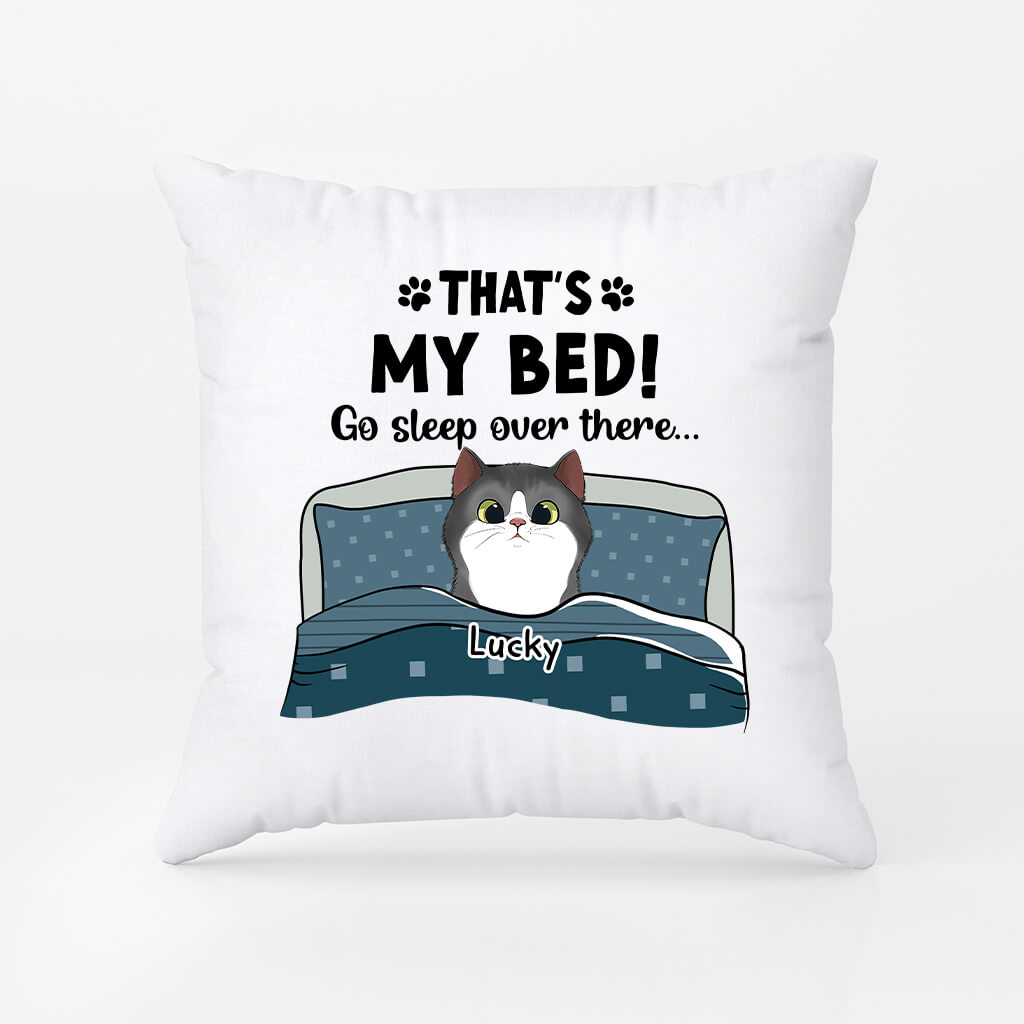 2855PUK2 this is our bed pillow personalised presents for cat lovers