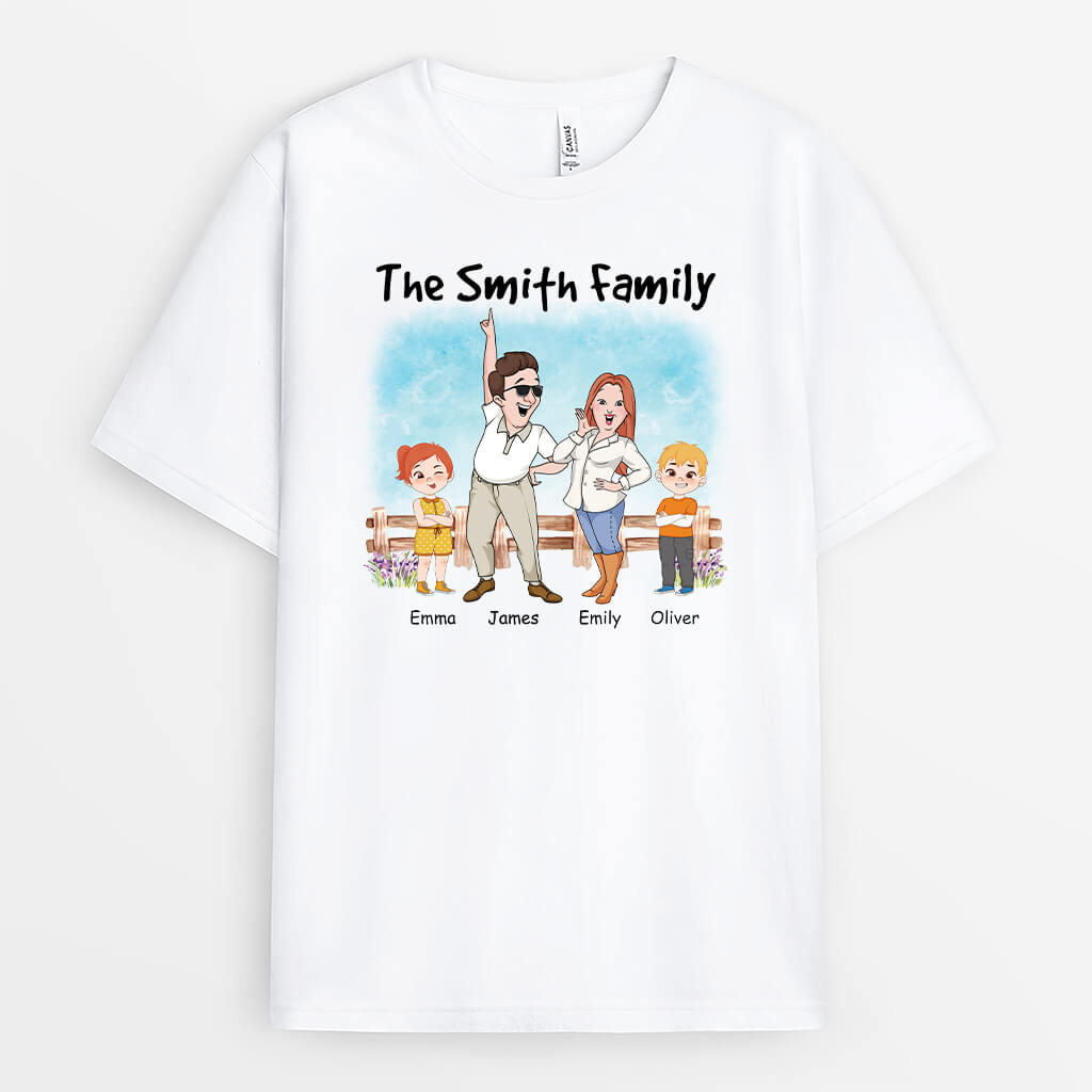 2860AUK1 the smith family t shirt personalised present ideas for parents