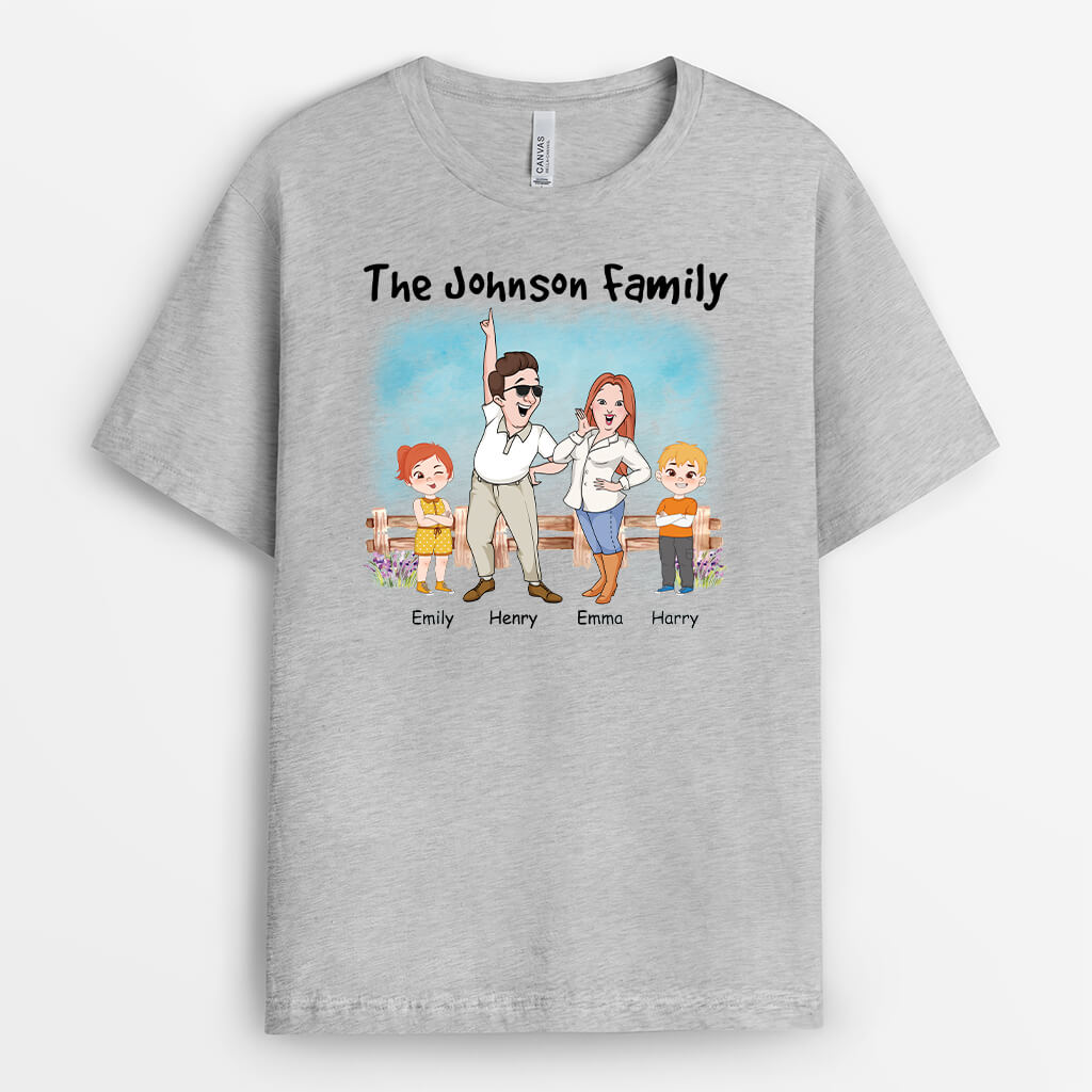 2860AUK2 the smith family t shirt personalised present ideas for parents