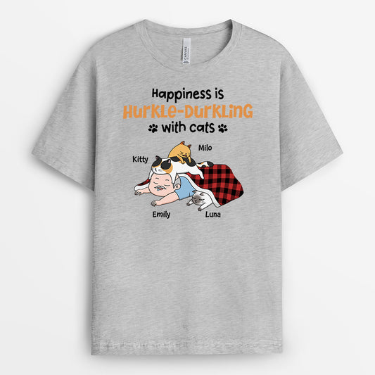 2862AUK2 hapiness hurkle durkling t shirt personalised presents for cat mum