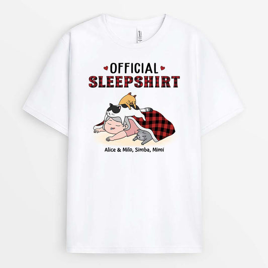 2876AUK1 official sleepshirt personalised t shirt for cat mum