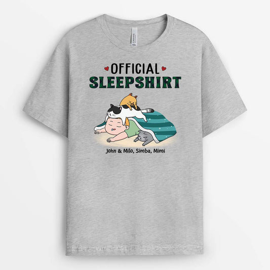 2876AUK2 official sleepshirt personalised t shirt for cat mum
