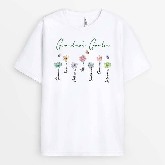 2877AUK1 grandmas garden t shirt personalised present ideas for grandma