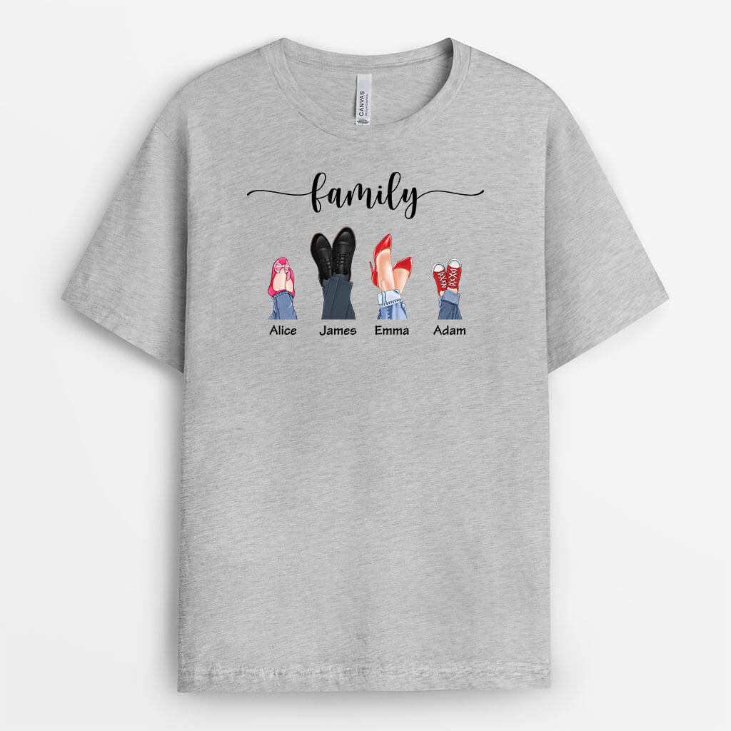 2894AUK2 family shoes t shirt personalised gifts for family