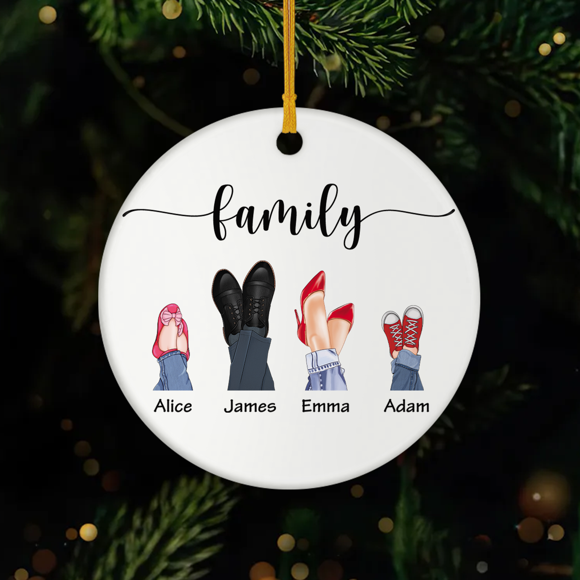 2894OUS1 personalized ceramic ornaments christmas gifts for a family 2894otv7b