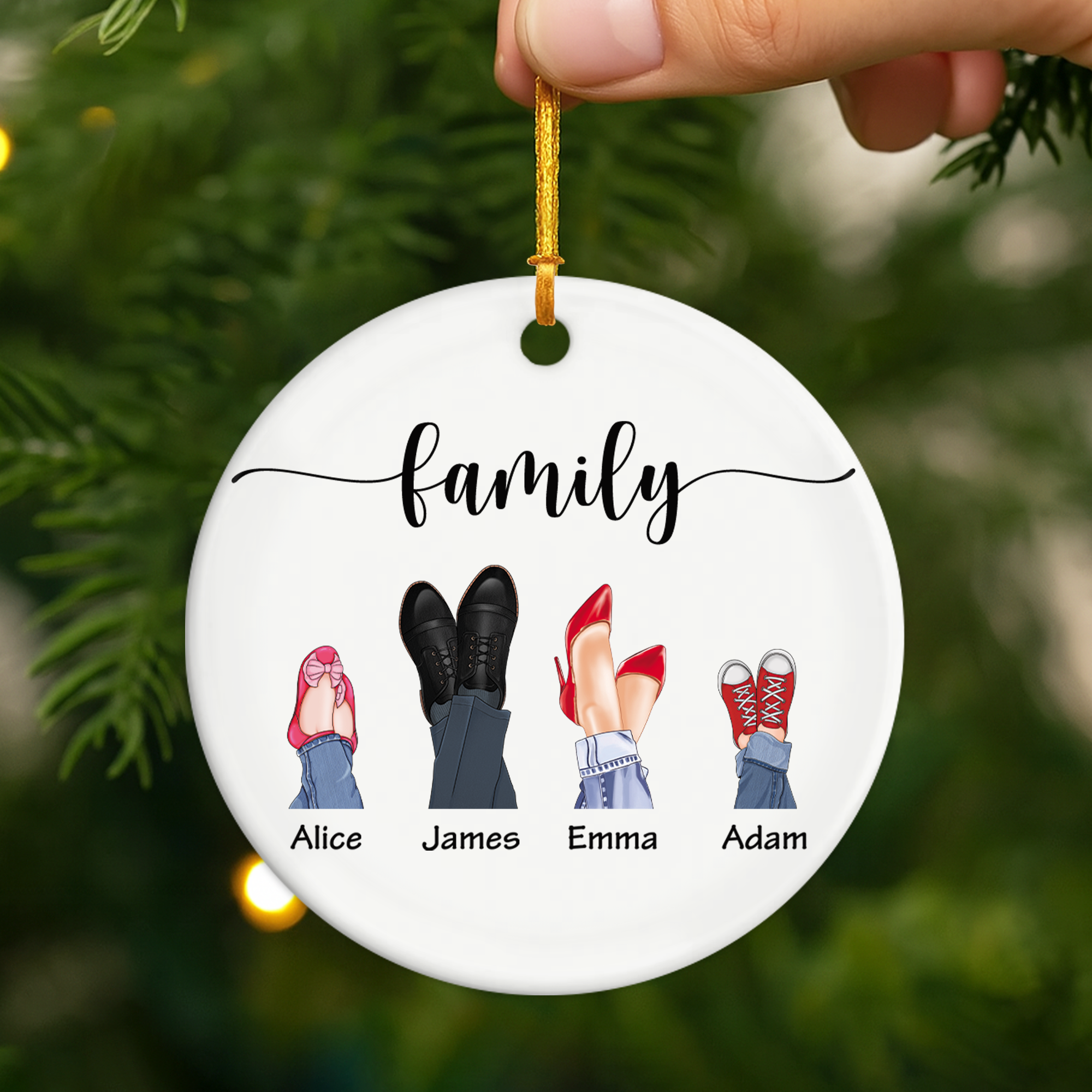 2894OUS2 personalized ceramic ornaments christmas gifts for a family 2894otv7b